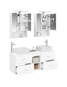 Set di mobili per il bagno 5 pcs Bianco 2