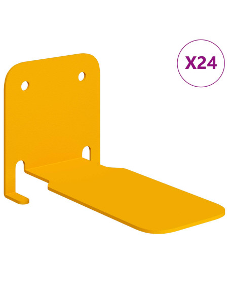 Mensola sospesa 24 pcs Giallo senape 6 x 10,8 x 6,6 cm