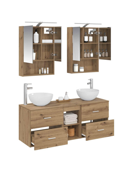 Set di mobili per il bagno 5 pcs Rovere Artigianale