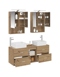 Set di mobili per il bagno 5 pcs Rovere Artigianale 2