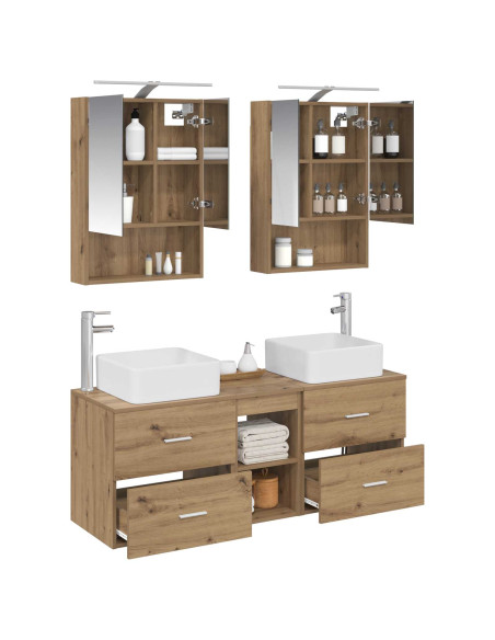 Set di mobili per il bagno 5 pcs Rovere Artigianale