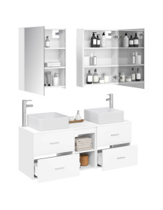 Set di mobili per il bagno 5 pcs Bianco 2