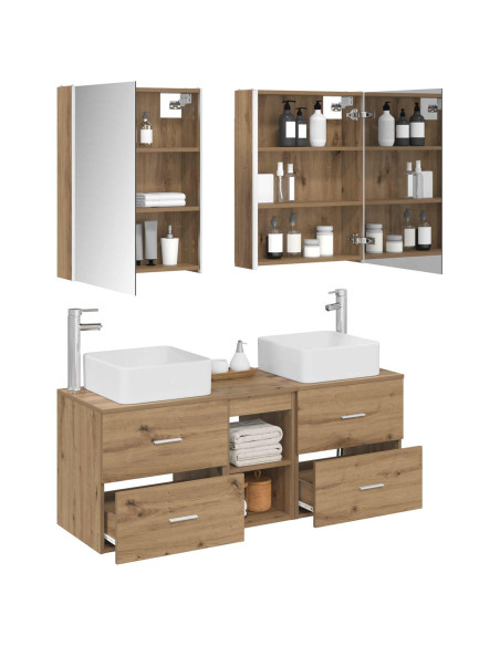 Set di mobili per il bagno 5 pcs Rovere Artigianale