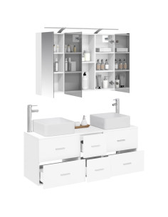 Set di mobili per il bagno 4 pcs Bianco 2
