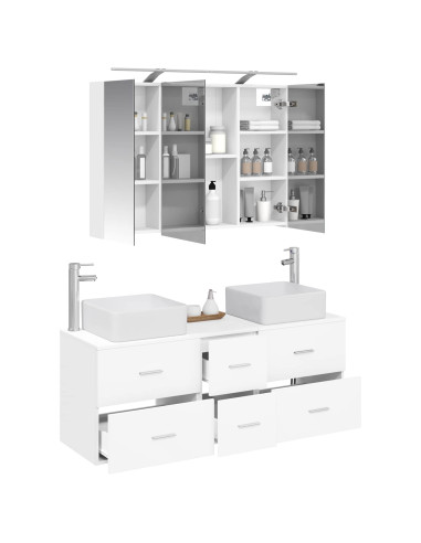Set di mobili per il bagno 4 pcs Bianco