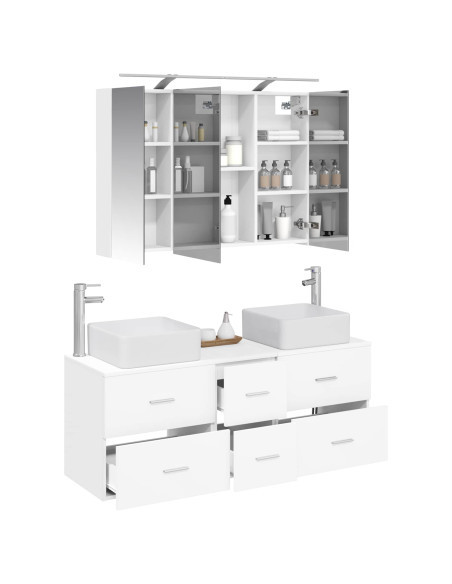 Set di mobili per il bagno 4 pcs Bianco