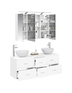 Set di mobili per il bagno 4 pcs Bianco 2