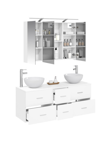 Set di mobili per il bagno 4 pcs Bianco