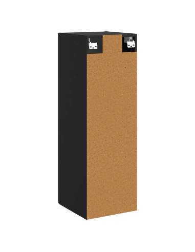 Mobiletto da Bagno a Muro Nero 33 x 34,5 x 100 cm