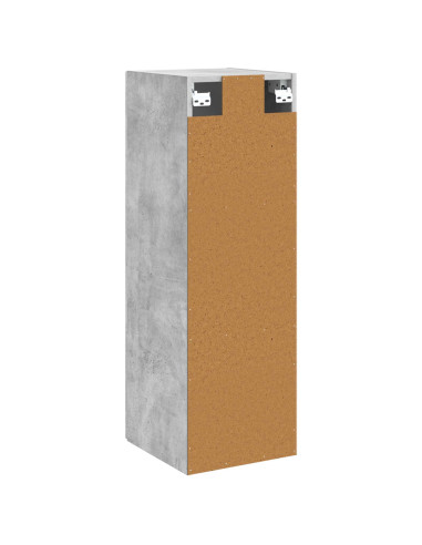 Mobiletto da Bagno a Muro Grigio Cemento 33 x 34,5 x 100 cm