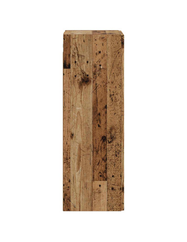 Mobiletto da Bagno a Muro Legno antico 33 x 34,5 x 100 cm