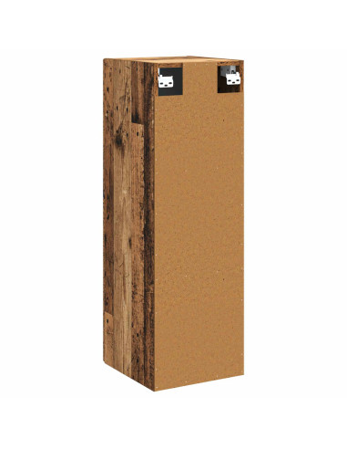 Mobiletto da Bagno a Muro Legno antico 33 x 34,5 x 100 cm
