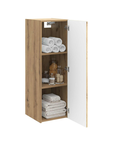Mobiletto da Bagno a Muro Rovere Artigianale 33 x 34,5 x 100 cm