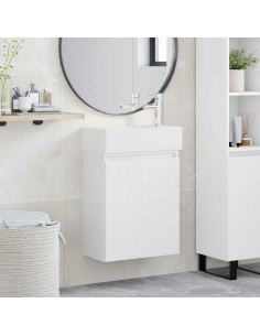 Mobile bagno con rubinetto Bianco 45,5 x 22,5 x 84 cm