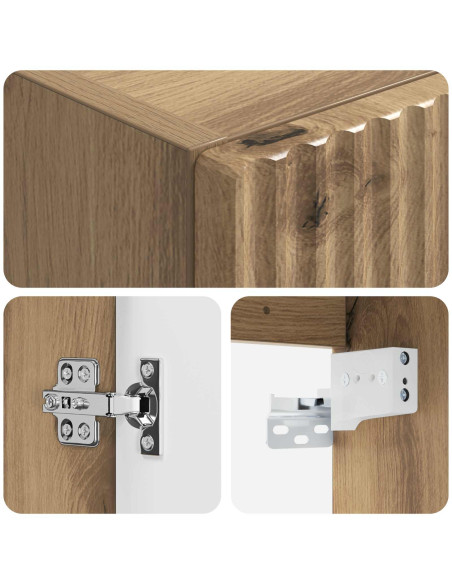 Mobiletto da Bagno a Muro Rovere Artigianale 33 x 34,5 x 100 cm