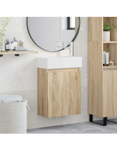 Mobile bagno con rubinetto Rovere Sonoma 45,5 x 22,5 x 84 cm