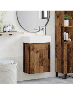 Mobile bagno con rubinetto Legno antico 45,5 x 22,5 x 84 cm
