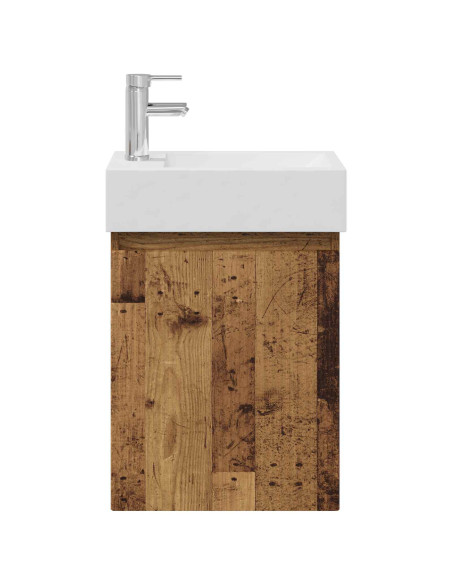 Mobile bagno con rubinetto Legno antico 45,5 x 22,5 x 84 cm