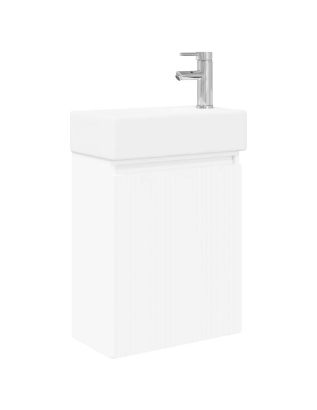 Mobile bagno con rubinetto Bianco 45,5 x 22,5 x 84 cm