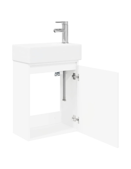 Mobile bagno con rubinetto Bianco 45,5 x 22,5 x 84 cm