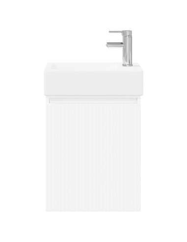 Mobile bagno con rubinetto Bianco 45,5 x 22,5 x 84 cm