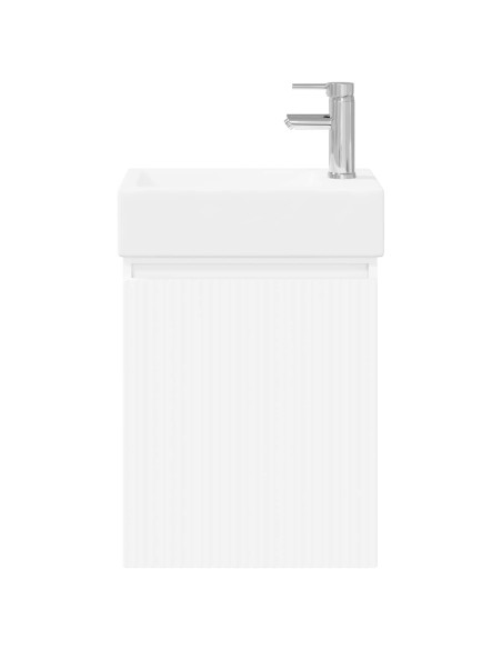 Mobile bagno con rubinetto Bianco 45,5 x 22,5 x 84 cm