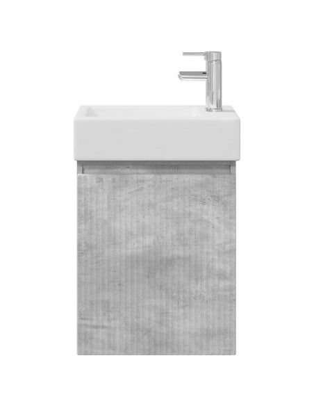 Mobile bagno con rubinetto Grigio Cemento 45,5 x 22,5 x 84 cm