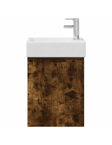 Mobile bagno con rubinetto Rovere Fumo 45,5 x 22,5 x 84 cm