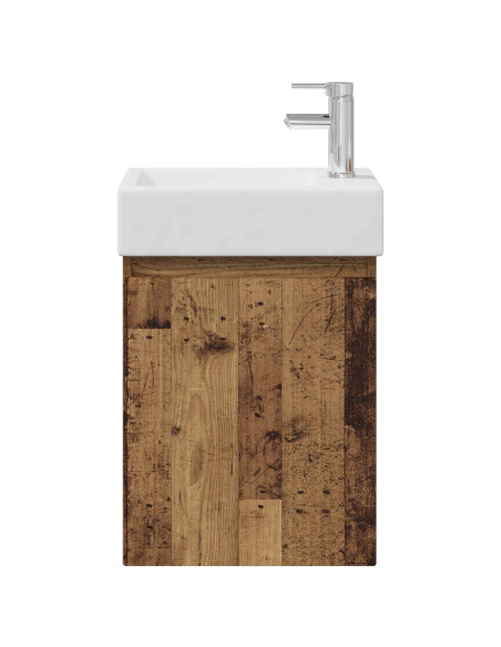 Mobile bagno con rubinetto Legno antico 45,5 x 22,5 x 84 cm