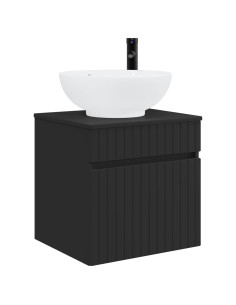 Mobile lavabo da parete Nero 49 x 44,5 x 66,5 cm