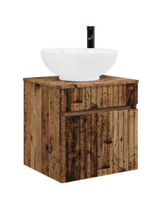 Mobile lavabo da parete Legno antico 49 x 44,5 x 66,5 cm