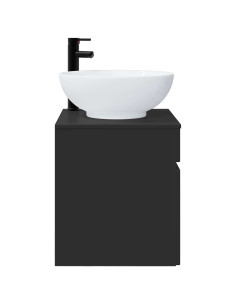 Mobile lavabo da parete Nero 49 x 44,5 x 66,5 cm 2