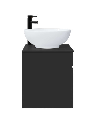 Mobile lavabo da parete Nero 49 x 44,5 x 66,5 cm