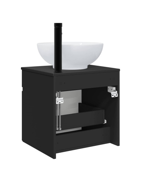 Mobile lavabo da parete Nero 49 x 44,5 x 66,5 cm