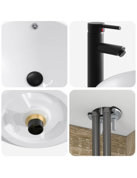 Mobile lavabo da parete Rovere Sonoma 49 x 44,5 x 66,5 cm