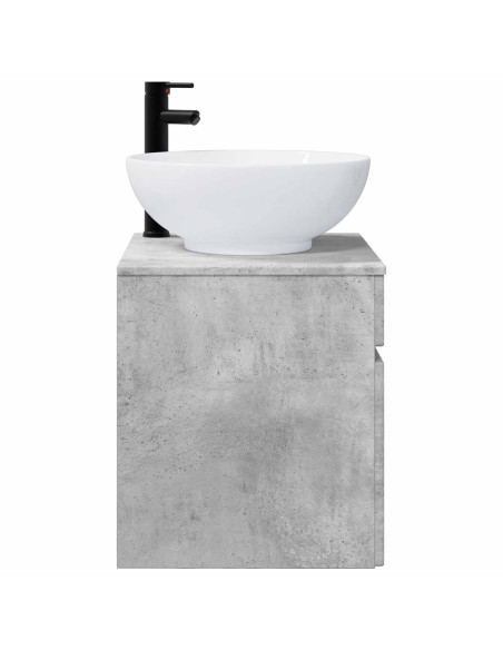 Mobile lavabo da parete Grigio Cemento 49 x 44,5 x 66,5 cm