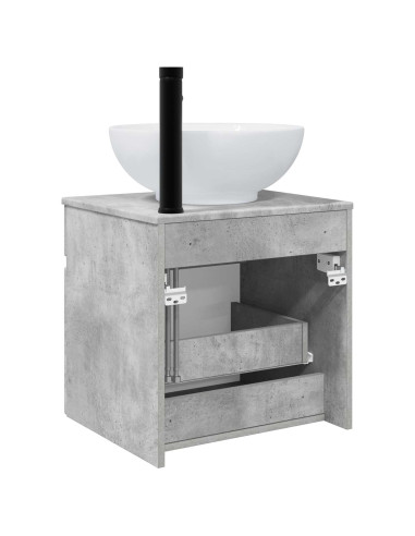 Mobile lavabo da parete Grigio Cemento 49 x 44,5 x 66,5 cm