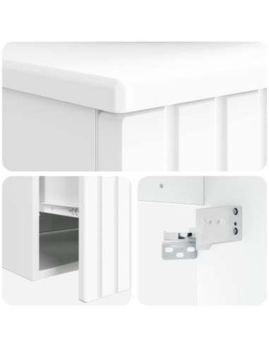 Mobile lavabo da parete Bianco Lucido 49 x 44,5 x 66,5 cm