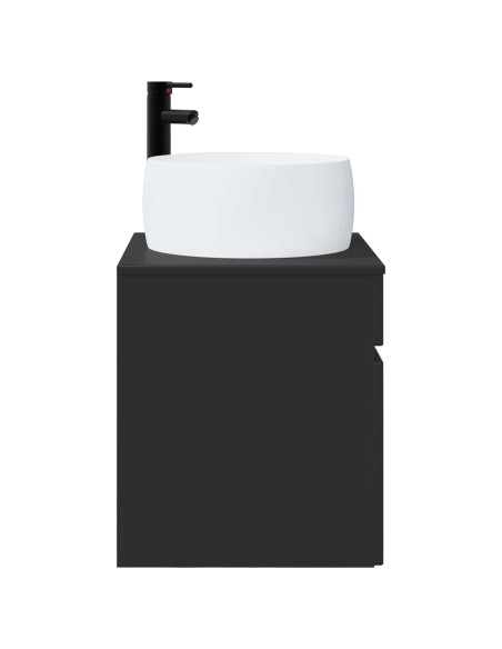 Mobile lavabo da parete Nero 49 x 44,5 x 66 cm