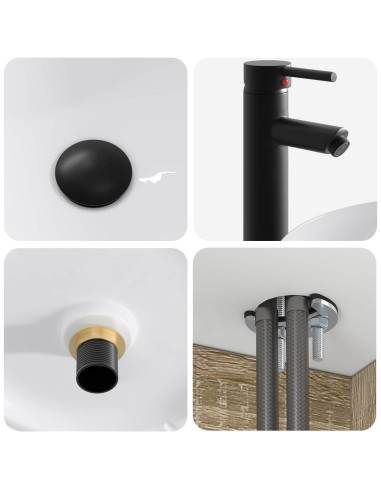 Mobile lavabo da parete Rovere Sonoma 49 x 44,5 x 66 cm