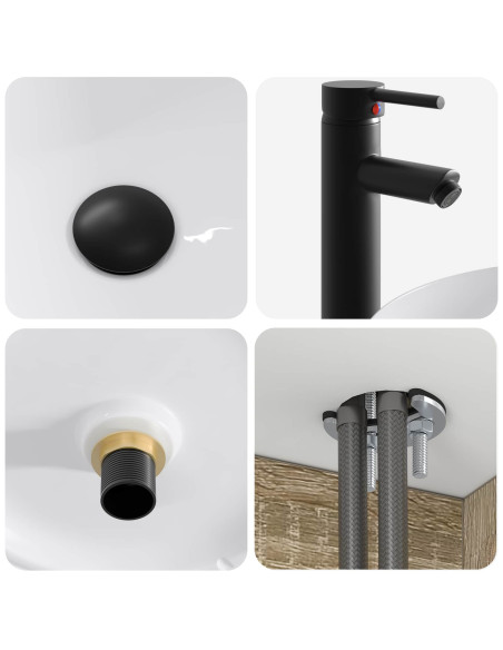 Mobile lavabo da parete Rovere Sonoma 49 x 44,5 x 66 cm