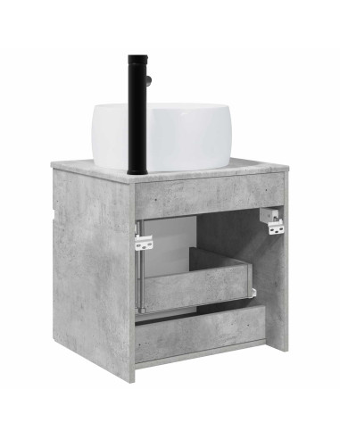 Mobile lavabo da parete Grigio Cemento 49 x 44,5 x 66 cm