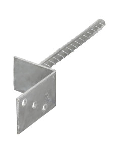 Ancoraggi per recinzione 12 pz argento 8x6x30 cm acciaio zincato