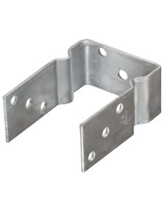 Ancoraggi per recinzione 12 pz argento 10x6x15 cm acciaio zincato