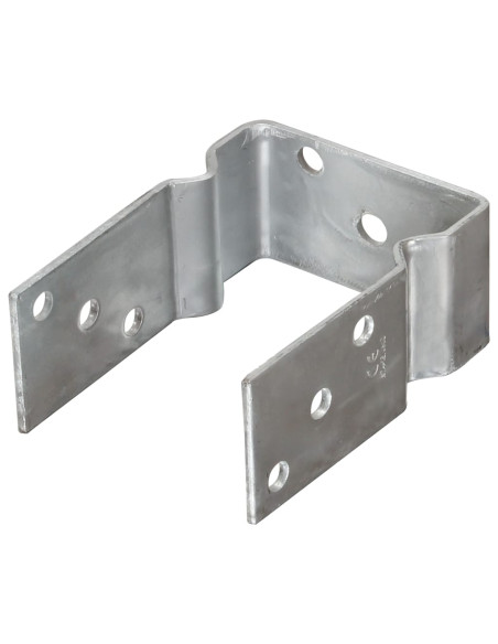 Ancoraggi per recinzione 12 pz argento 10x6x15 cm acciaio zincato