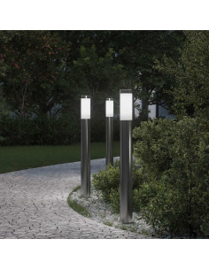 Lampioni a palo 3 pz 80 cm Acciaio Inox IP44