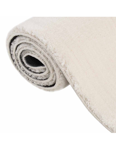 Tappeto Shaggy Crema/Bianco 120x183 cm in Poliestere