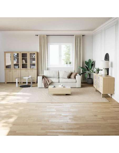 Tappeto Shaggy Crema/Bianco 240x340 cm in Poliestere