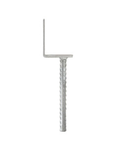 Ancoraggi per recinzione 12 pz argento 8x6x30 cm acciaio zincato 2