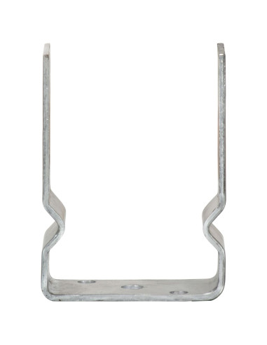 Ancoraggi per recinzione 12 pz argento 10x6x15 cm acciaio zincato